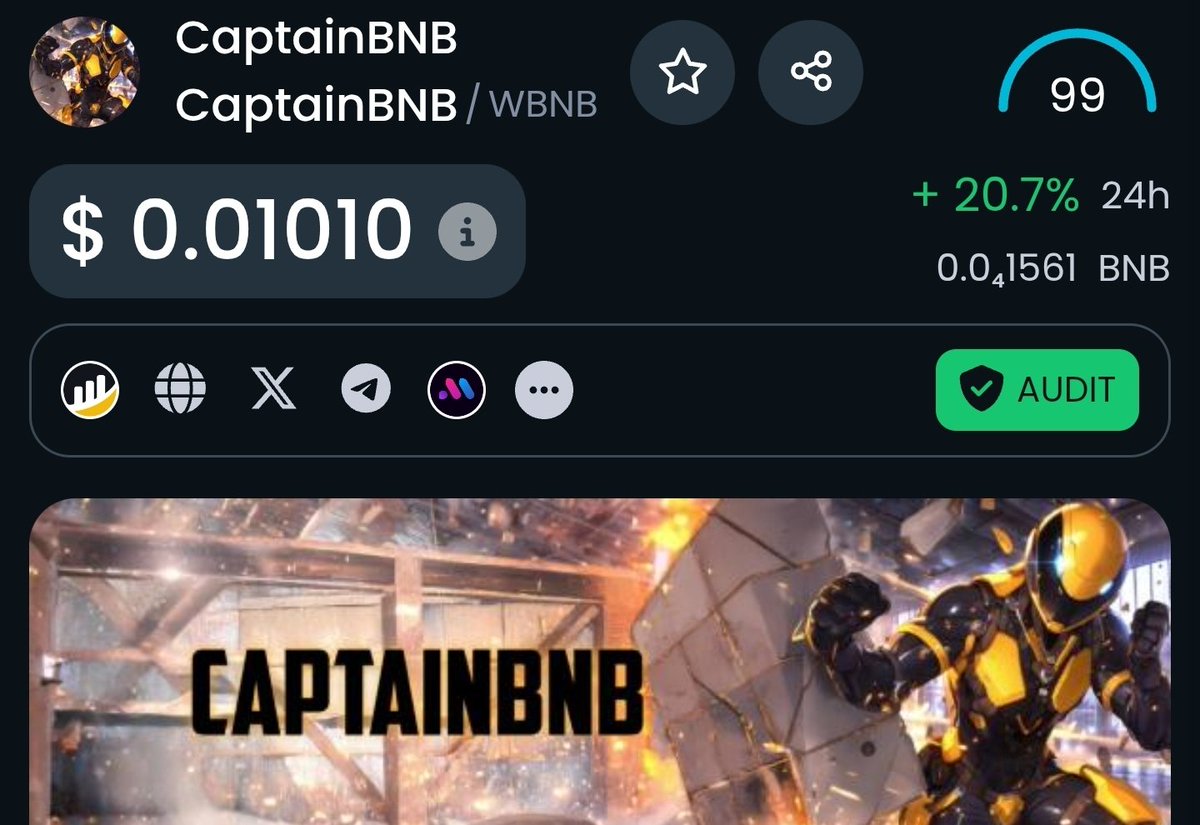 Captain Bnb is my guess that Captain is a candidate to be the biggest star of this year in the Bsc network, I am adding him to my Tier1 list to follow him more closely. 

dextools.io/app/en/token/c…