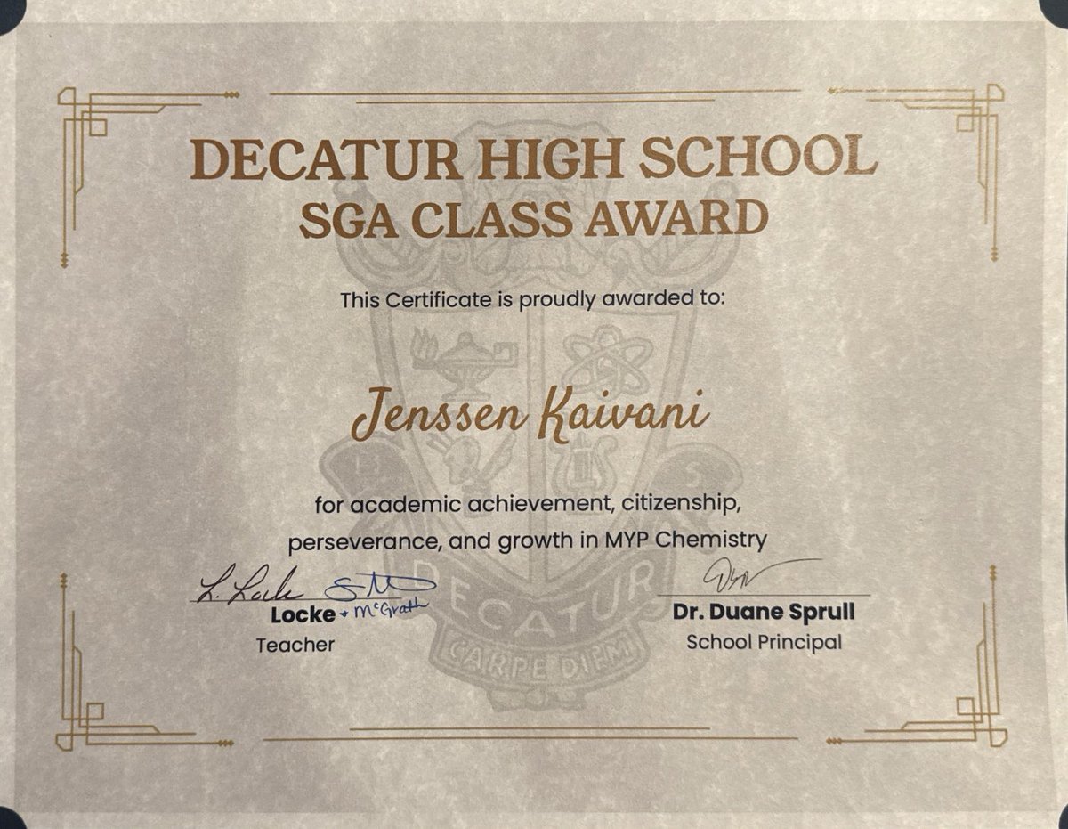 Jenssen Kaivani (@jenssenkaivani) on Twitter photo Thanks to my #chemistry teachers, Ms Locke and Ms McGrath, for making class interesting! Appreciate the class award. 🙏🏼 Student-athlete 💪🏼 <a href="/CoachFelton1/">Coach Felton</a> <a href="/RecruitGeorgia/">Recruit Georgia</a> <a href="/DekalbRecruits/">Dekalb Recruits (GA.)</a> <a href="/CoachGGreenNCSA/">CoachGGreenNCSA</a> Thanks to my #chemistry teachers, Ms Locke and Ms McGrath, for making class interesting! Appreciate the class award. 🙏🏼 Student-athlete 💪🏼 <a href="/CoachFelton1/">Coach Felton</a> <a href="/RecruitGeorgia/">Recruit Georgia</a> <a href="/DekalbRecruits/">Dekalb Recruits (GA.)</a> <a href="/CoachGGreenNCSA/">CoachGGreenNCSA</a>