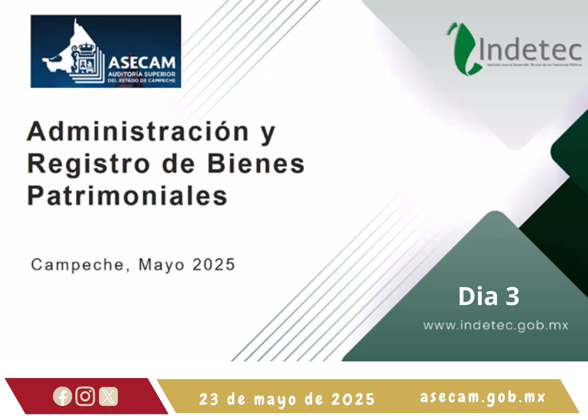En el marco del programa “Provisión para la Armonización Contable 2025” , se impartieron los cursos: Principales instrumentos para el registro de transacciones de los entes públicos, Nuevas Reglas de Registro y Valuación del Patrimonio y Admón y Registro de Bienes Patrimoniales.
