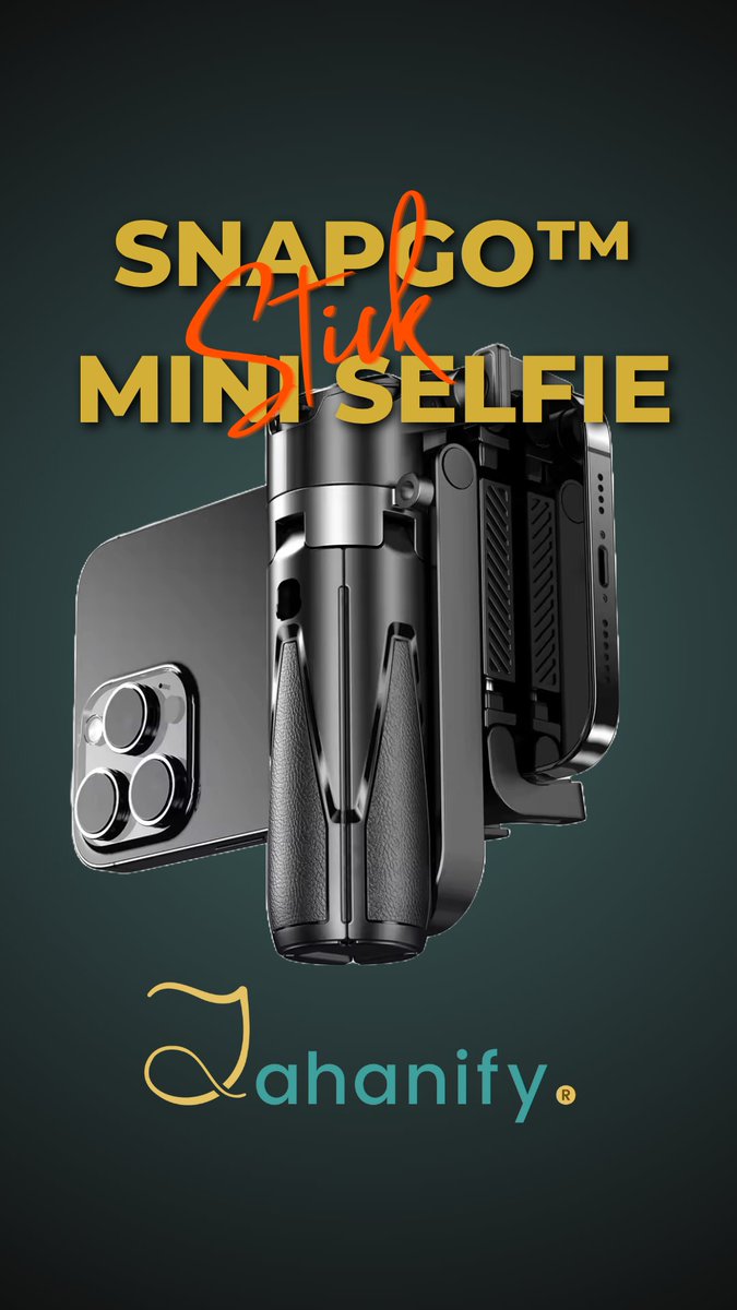 Jahanify's tweet image. Forget bulky gear.
SnapGo™ = tripod + remote + full rotation
And it fits in your back pocket.
#Jahanify #SmartTravelTools