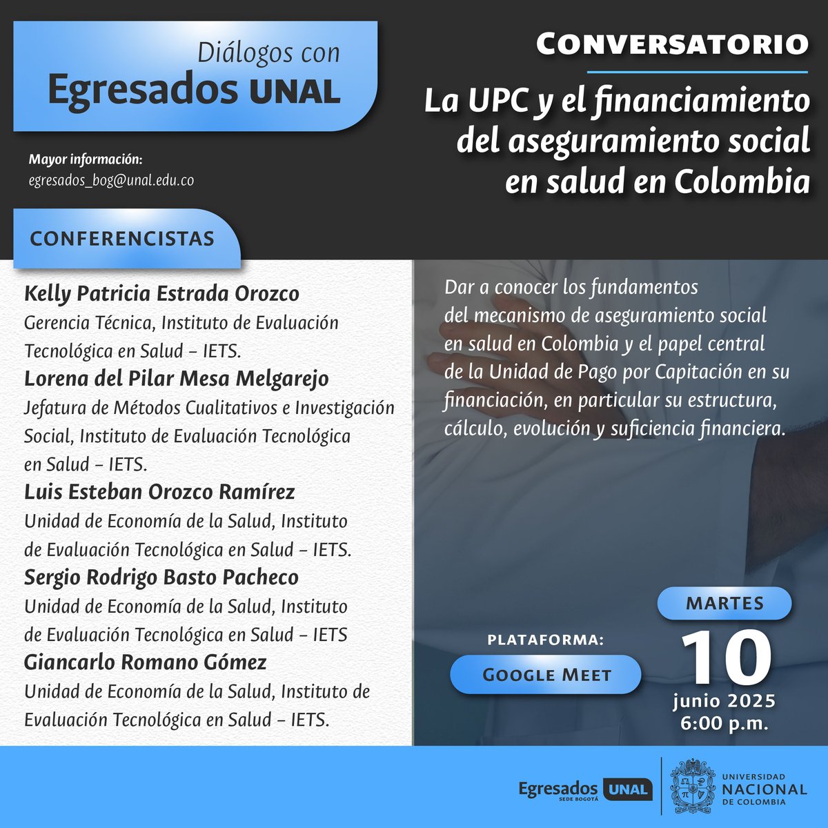 EgresadosFOUN's tweet image. En Diálogos con Egresados, seguimos creando espacios para la reflexión y el aprendizaje continuo. Inscríbete aquí: forms.gle/r1FE9VBJqbNP7X…
#unal #posgrados #odontologia #posunal #odonto #egresados_foun #OrgulloUNAL #SomosUNAL #EgresadosUNAL #FOUN #founbogota #redregresamosFOUN