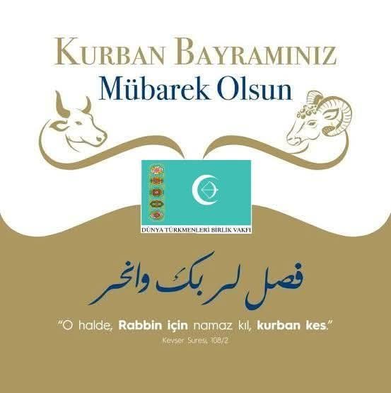 Aziz milletimizin ve tüm İslam aleminin mübarek Kurban Bayramı'nı gönülden tebrik ediyoruz. Bu güzel ve anlamlı günlerin mazlum coğrafyalarda akan kan ve gözyaşının durmasına, tüm insanlık için barış ve huzura vesile olmasını diliyoruz. Kurban Bayramınız  mübarek  olsun.