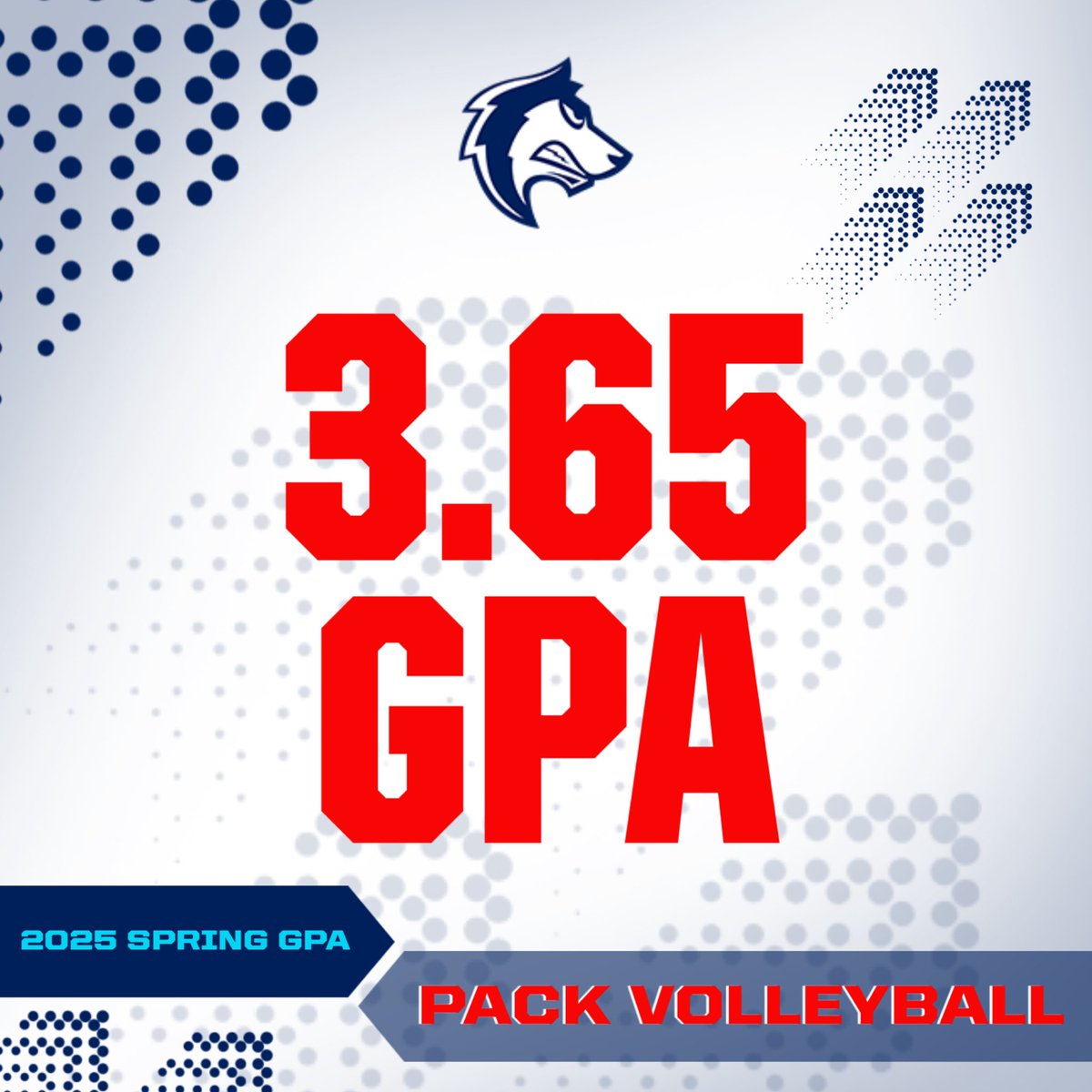 Student-athletes for a reason. This GPA didn’t come easy, and we’re proud of every bit of it 📚🧠🤩

#GoPackVB