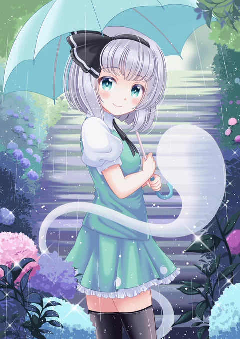 #自分の代表作だと思う作品を一つだけ選んでみよう これから梅雨になるので季節感を感じるイラスト