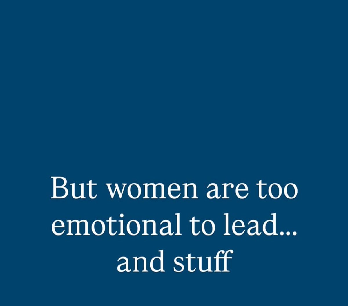 Again, the greatest lie ever told.