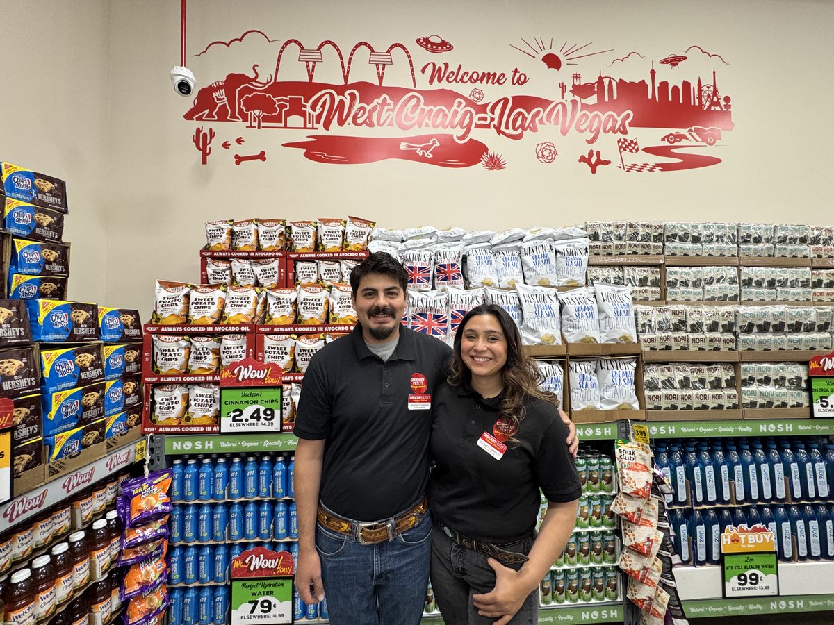 We would like to congratulate Francisco Cardenas and Elizabeth Carrillo on the opening of their new Grocery Outlet on West Craig. Thank you for making us a part of your celebration.