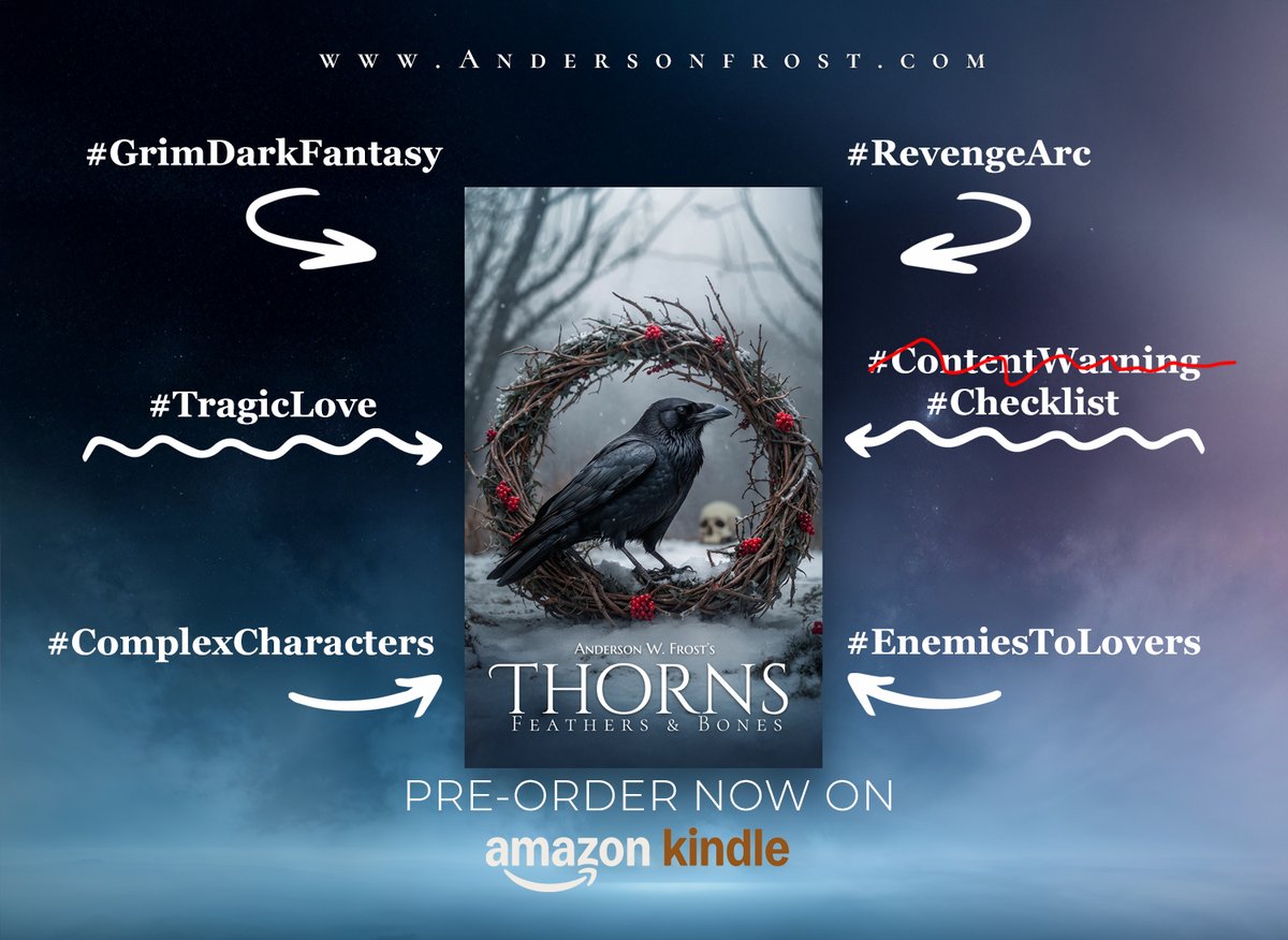 AndersonWFrost's tweet image. She buried him a decade ago. Now he's back, empires tremble, and ancient gods awaken.
Betrayal. Resurrection. Tragic love.
🖤⚔️ THORNS, FEATHERS & BONES ⚔️🖤
A dark, gripping fantasy that twists the knife—and leaves you wanting more.
#GrimdarkFantasy #TragicLove…