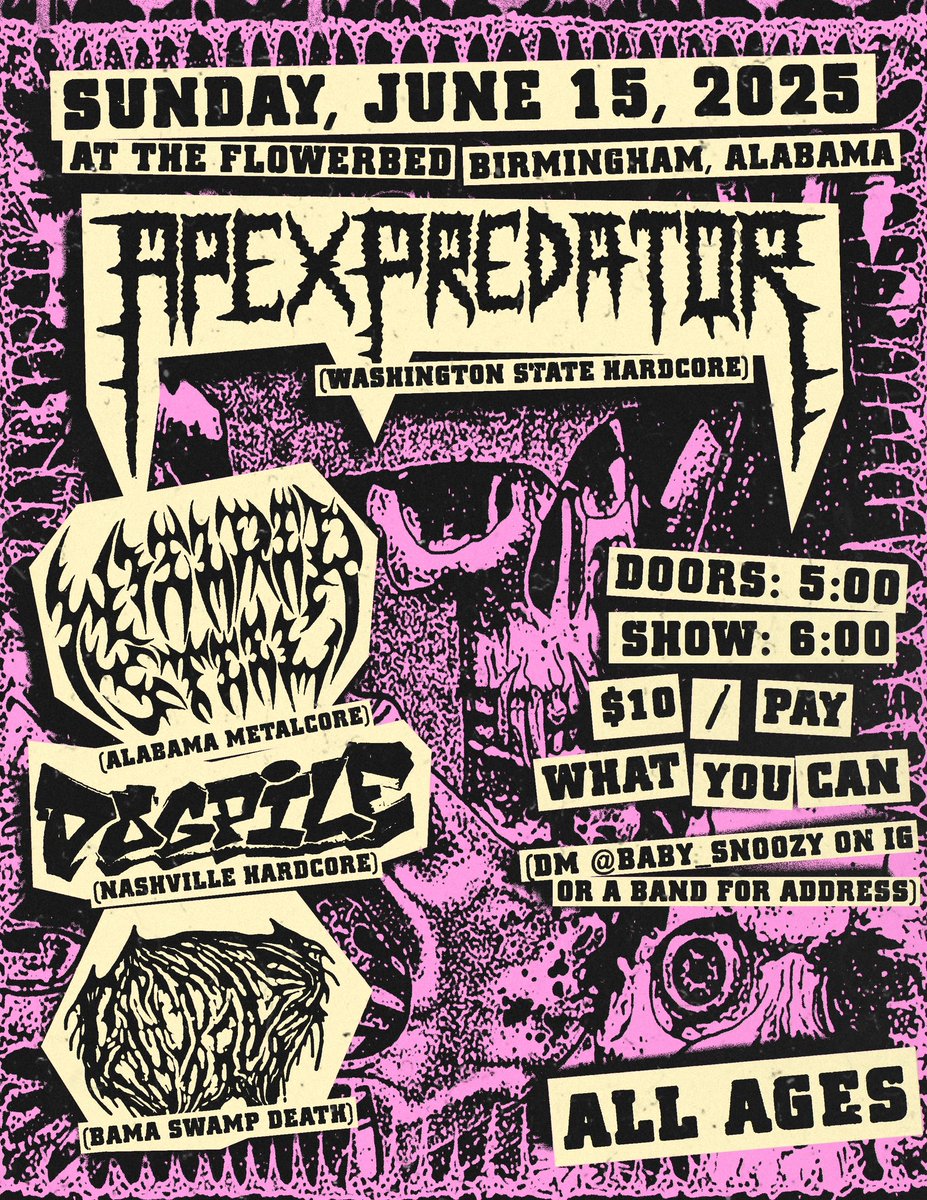 Apex Predator in Birmingham, Alabama at the new basement spot 

HC