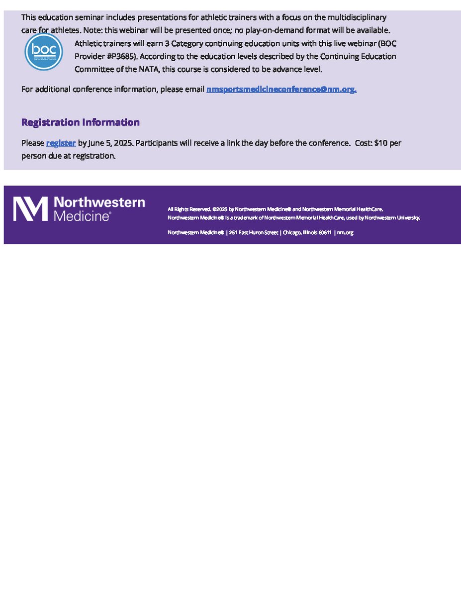 Excited to be a presenter at the 19th Annual Northwestern Medicine Sports Medicine  tomorrow morning! Immense thanks to Northwestern Medicine and the  Course Coordinators for the opportunity! 

#SportsDentistry #SportsMedicine #AthleticTrainers #SportsMedicineTeam