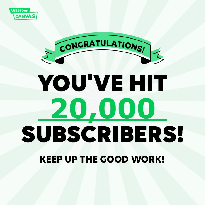 Thank you so much, everyone! 🤍
We’ve reached 20,000 -  6,000 new subscribers in less than a month!  D: 
#WebtoonCanvas #MyDearWolf