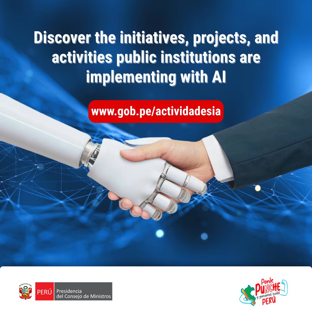 PeruPaisDigital's tweet photo. #SGTDInforms📢 | Discover the initiatives, projects, and activities public institutions are implementing across Peru to harness the benefits of #ArtificialIntelligence: https://t.co/H69fdie4Xb
#DigitalTransformation https://t.co/ite9dQ3L05