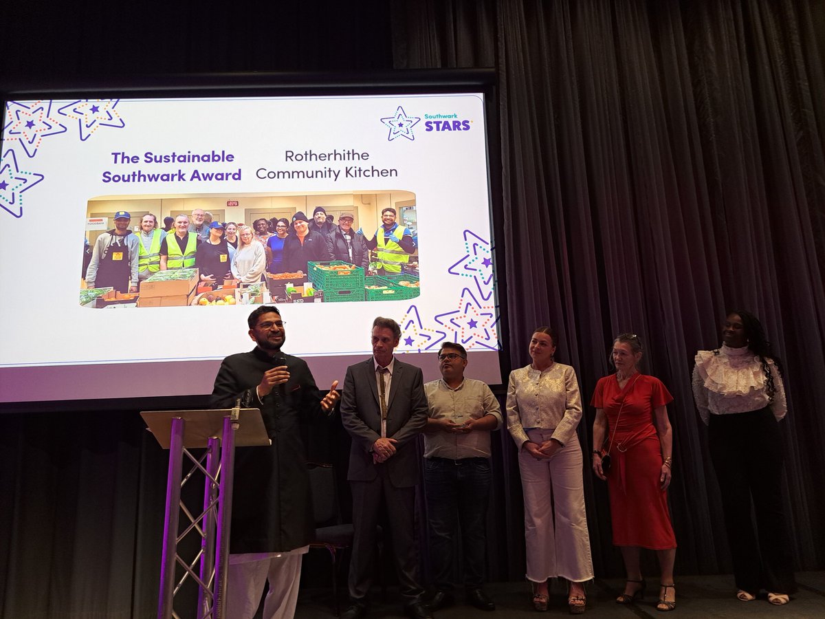 Huge congratulations to Rotherhithe Community Kitchen for winning the Sustainable Southwark award at #CommunitySouthwark #SouthwarkStars2025 
Well deserved.