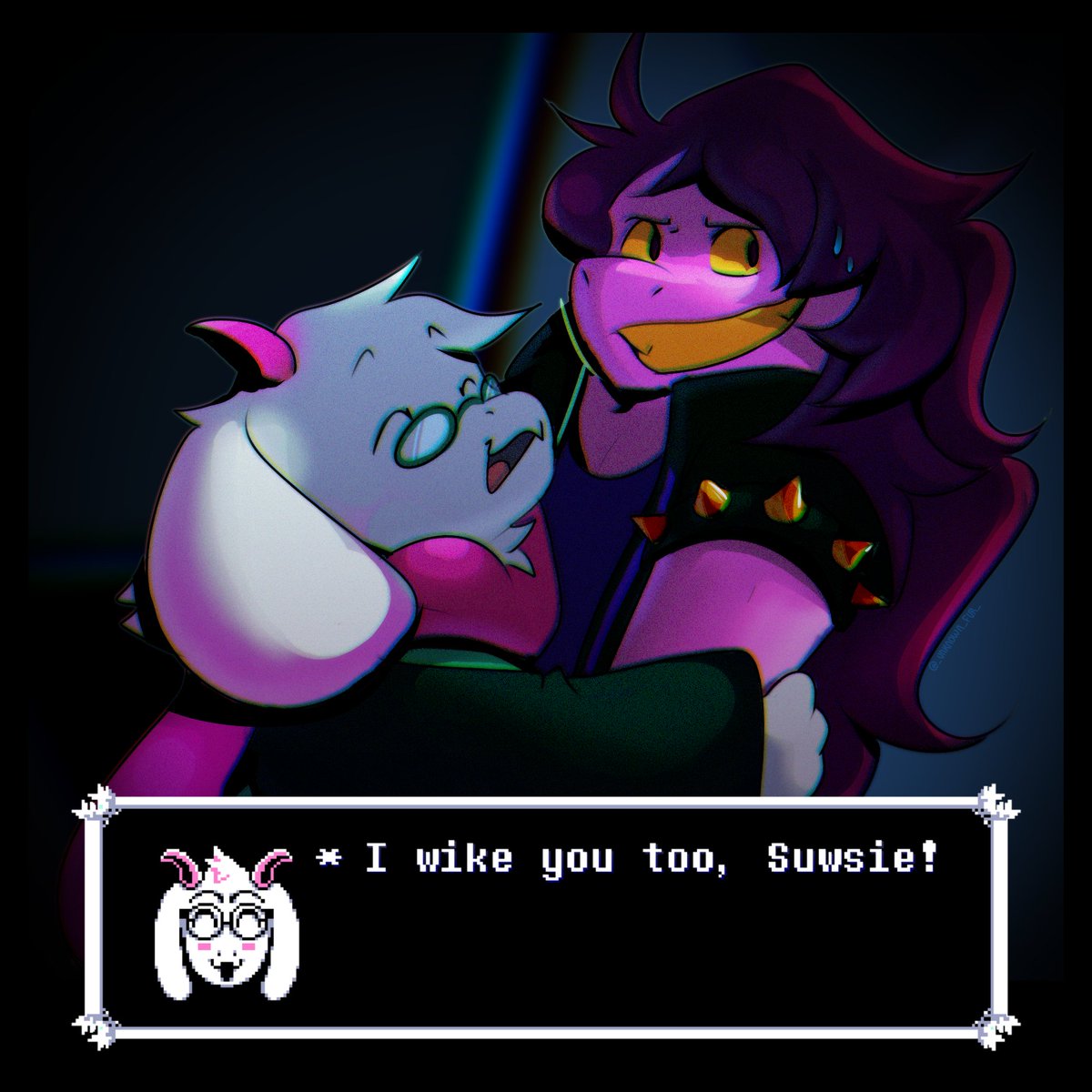 I wike you too :3

Oo-woo

#DELTARUNE
