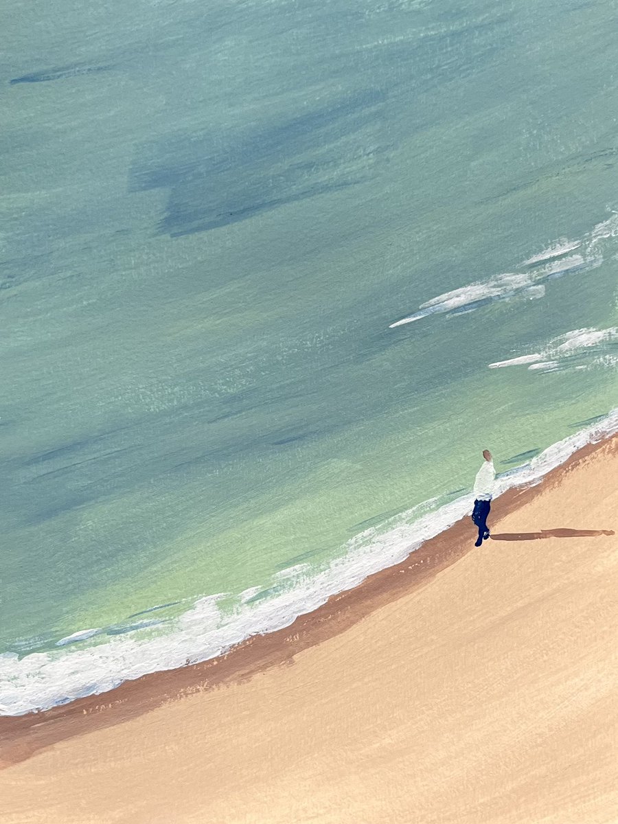 Acrylic on Paper
“Beach”
F0  18cm ×13.5cm  (7"×5.3")