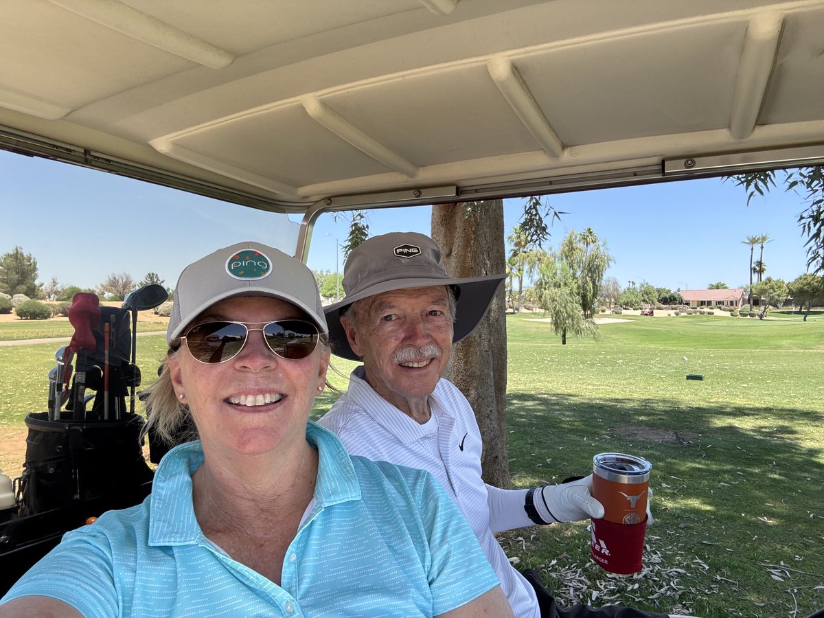 Golfing with Dad today &amp; celebrating his 80th this week. Tuning into ⁦<a href="/TexasSoftball/">Texas Softball</a>⁩ in a couple hours in anticipation of the ultimate birthday gift 🤘#WCWS
