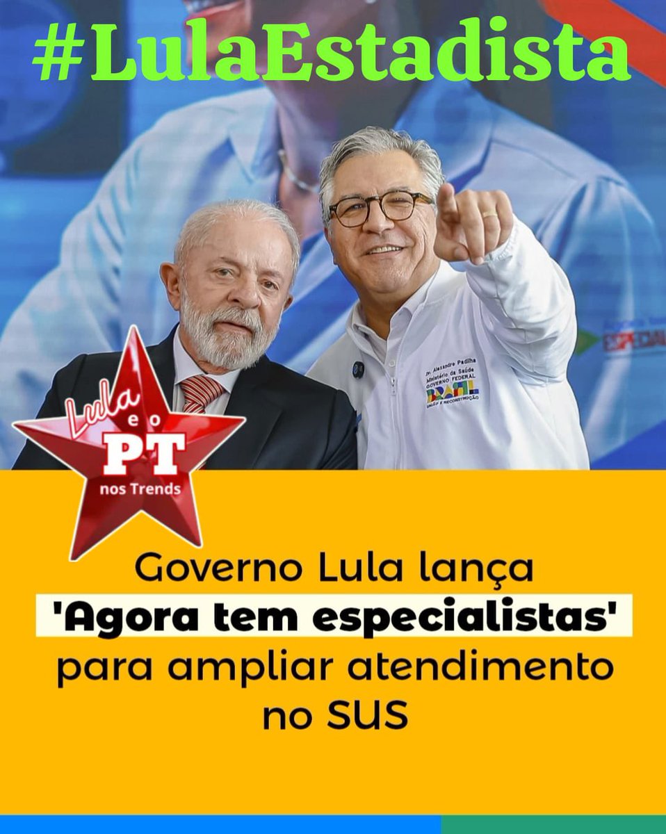 Medidas importantes lançadas pelo Governo Lula 
<a href="/padilhando/">Alexandre Padilha</a> 
<a href="/LulaOficial/">Lula</a> 
#LulaEstadista