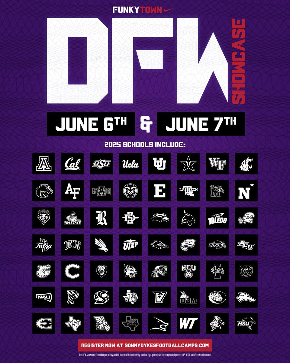 Drake_Jones_'s tweet image. I will be attending the @TCUFootball mega camp on June 7 session 3! @CoachSonnyDykes @CoachRickerOL @PrepRedzoneTX @Scout_ScottC @SportPrepX @CoachKirkMartin @wdjones12 @HokaHeyFootball