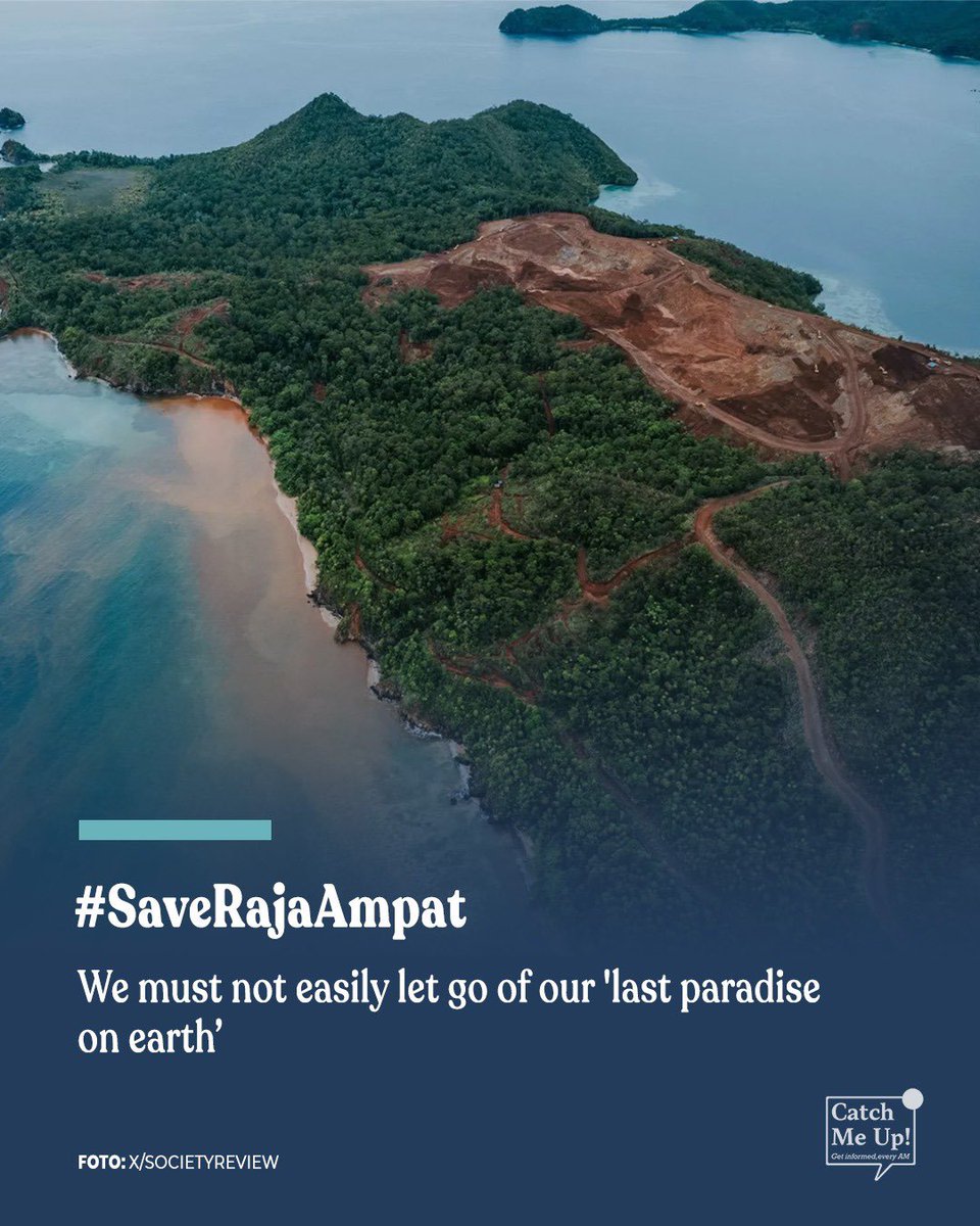 Tagar #SaveRajaAmpat menggema akibat kerusakan lingkungan yang terjadi akibat aktivitas pertambangan nikel di sana. 

"Saat ini Raja Ampat, tempat yang dijuluki sebagai 'Surga Terakhir' di dunia berada di ambang kehancuran akibat pertambangan nikel. Hilirisasi nikel yang digadang