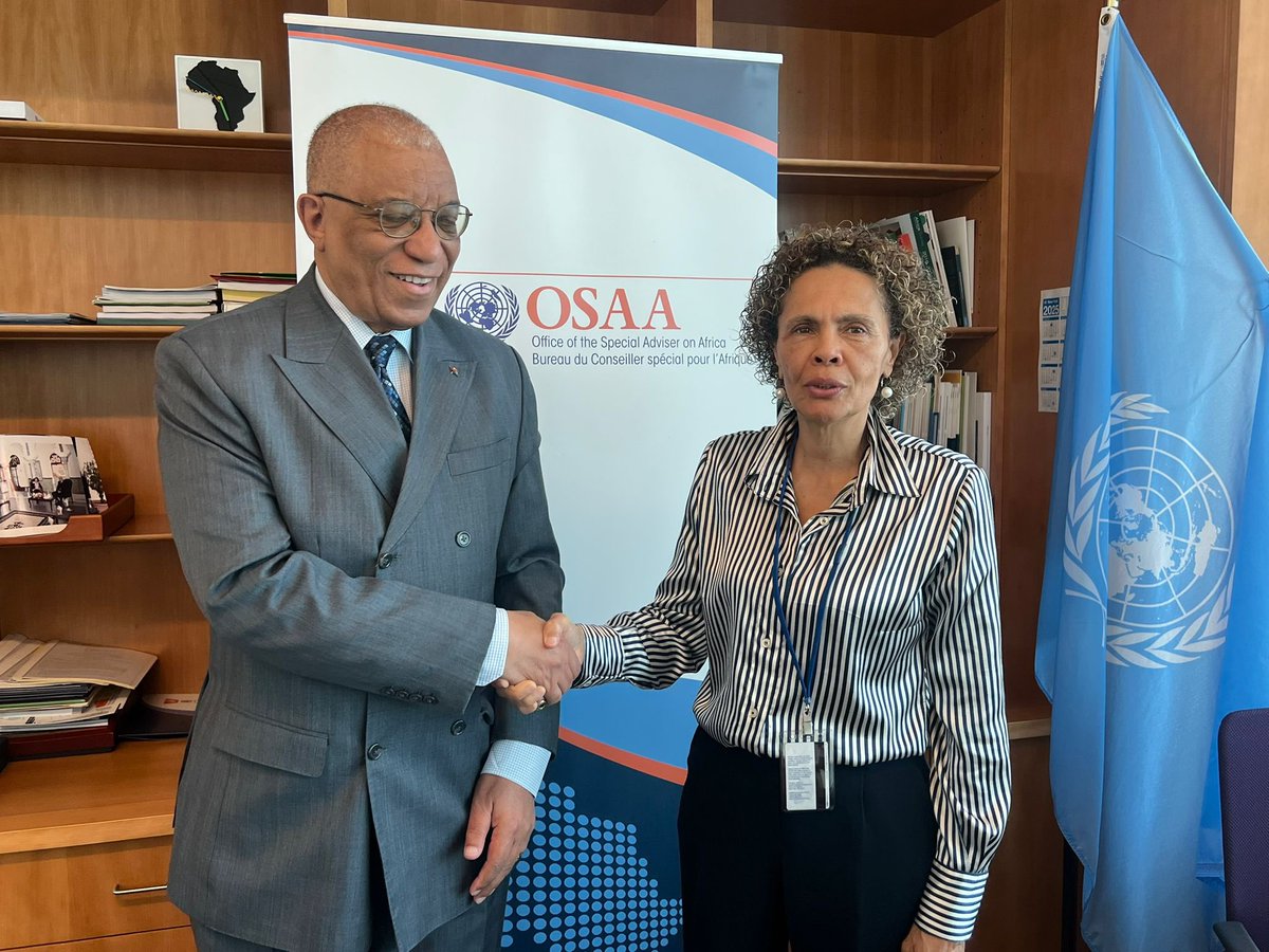 Permanent Mission of Angola to the United Nations (@missionangola) on Twitter photo Angola 🇦🇴 Permanent Representative, Ambassador Francisco José da Cruz and <a href="/Duarte_UNOSAA/">Cristina Duarte</a> today exchanged on priority themes on the African Union agenda and collaboration mechanisms aimed at strengthening bilateral Cooperation.
Ambassador da Cruz seized the opportunity to Angola 🇦🇴 Permanent Representative, Ambassador Francisco José da Cruz and <a href="/Duarte_UNOSAA/">Cristina Duarte</a> today exchanged on priority themes on the African Union agenda and collaboration mechanisms aimed at strengthening bilateral Cooperation.
Ambassador da Cruz seized the opportunity to