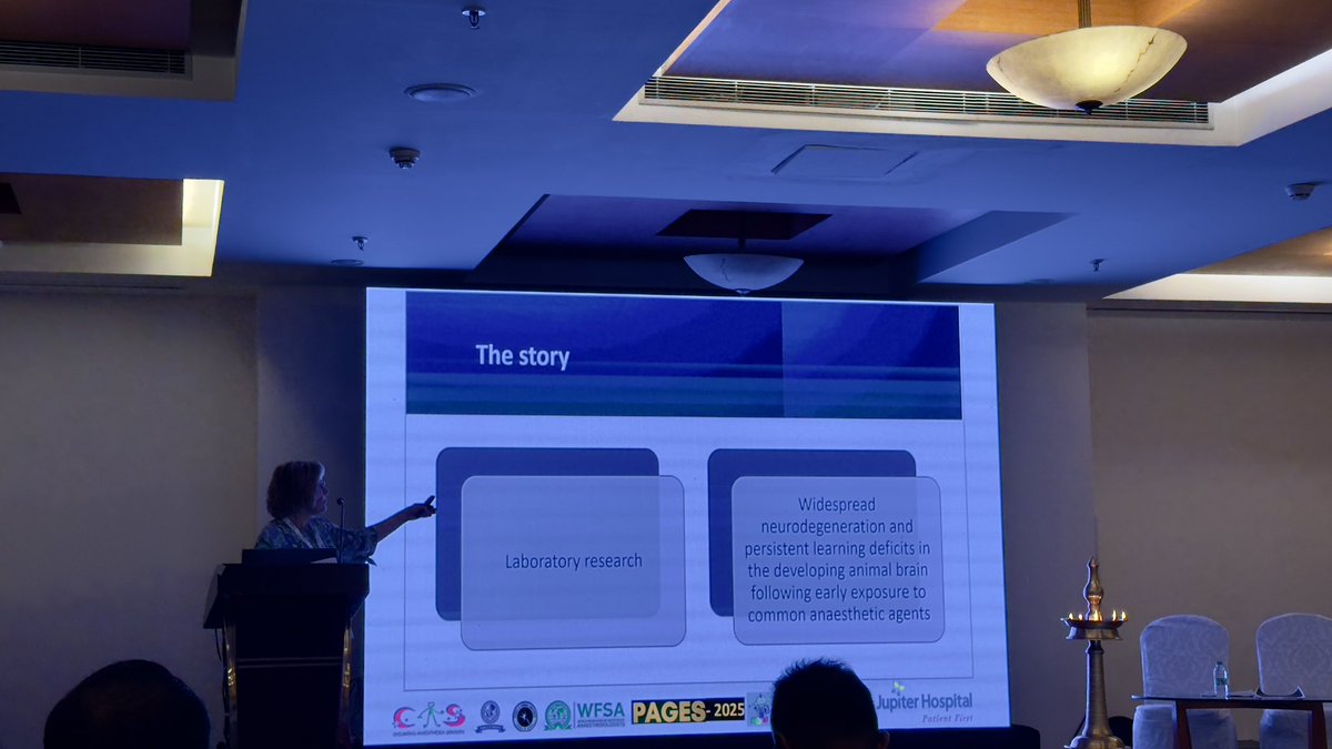 dramritar's tweet image. #PAGES @vedhika_shanker
Jupiter hospital, Mumbai
A gathering of paediatric Anesthetist from across the globe
On time start.. eye opening talk by the legend Dr Ramesh on “ who should give anaesthesia to children”. 
Followed by Dr Serpil from Türkiye on Brain damage and Anaesthesia