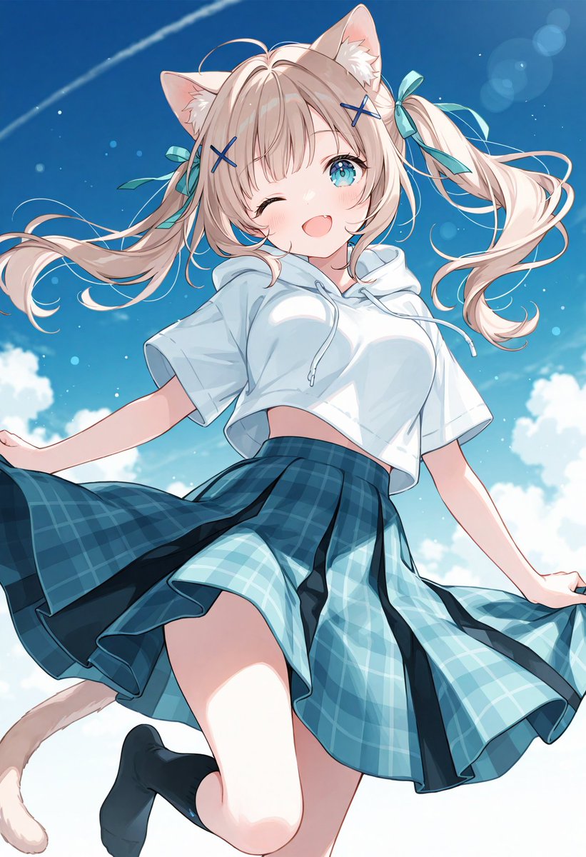Nemuさん
フォロワー700人記念イベント参加させていただきます✨

ツインテールはロングが好きなので、長めでアレンジしてみました！(*´ω｀*)
#AItwintailsGirl #うちの子モカ