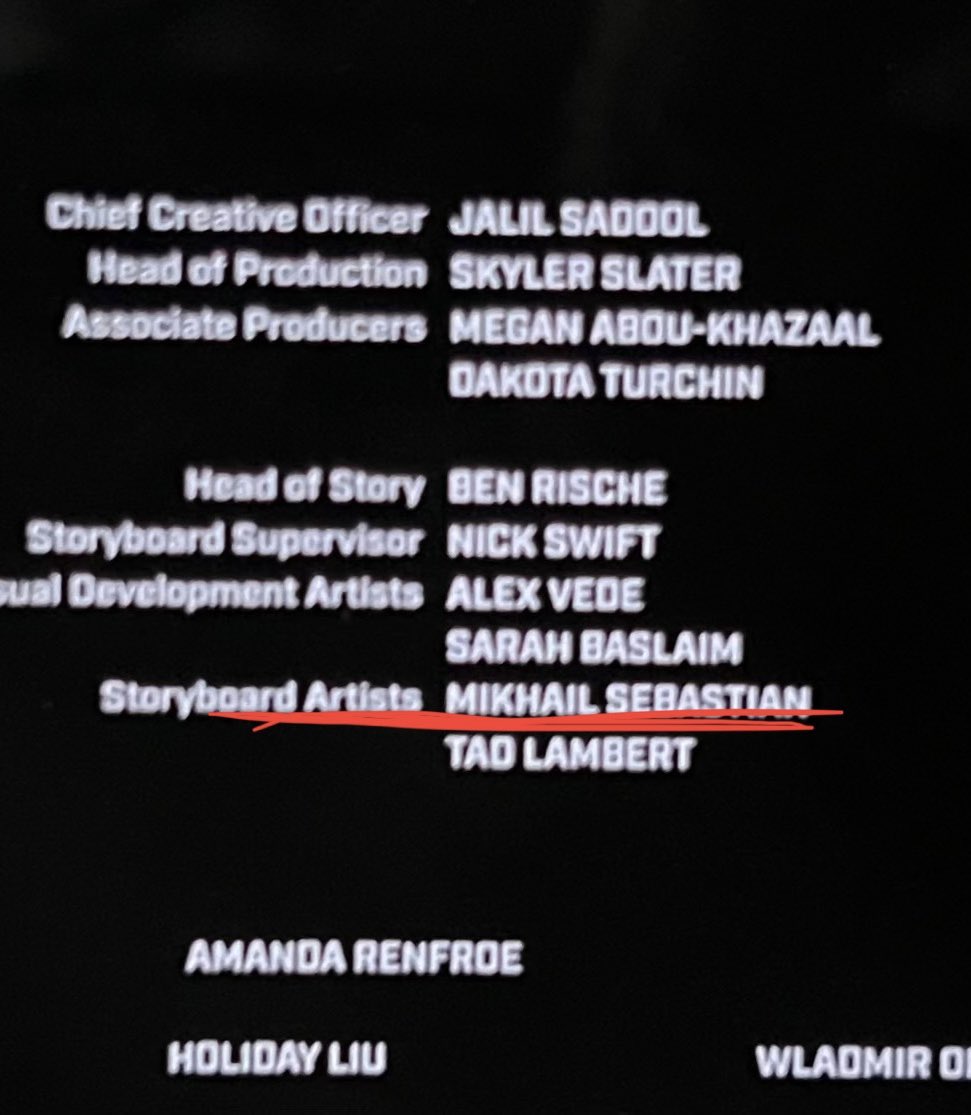 So stoked to see everyone enjoying the film!  Look at my name in the credits! 😭😭