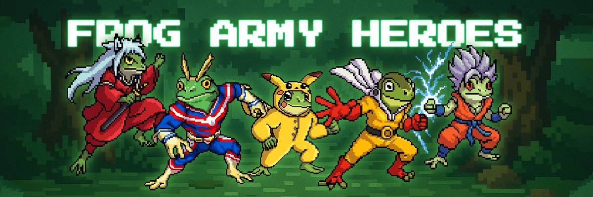 @🎊🎉I'M GIVING AWAY 15 WL FROG ARMY 🎉🎊 

✅ Follow <a href="/dwyancahya/">Parud.ron</a> @Thefrogarmy92 
✅ Like❤️Repost🔁
✅ Tag 3 Ronin Friends
✅ Your Ronin Address 
✅ Join Frog Army discord channel discord.gg/thefrogarmyher…
⏰ Winners announce in 24 hrs !

🔹 Limited Edition NFT
🔹 Exclusive perks