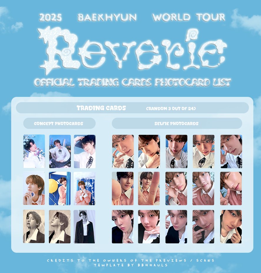 Baekhyun 2025 Reverie トレカ BAEKHYUN - [Reverie] 2025 WORLD TOUR OFFICIAL MD TRAIDING CARD