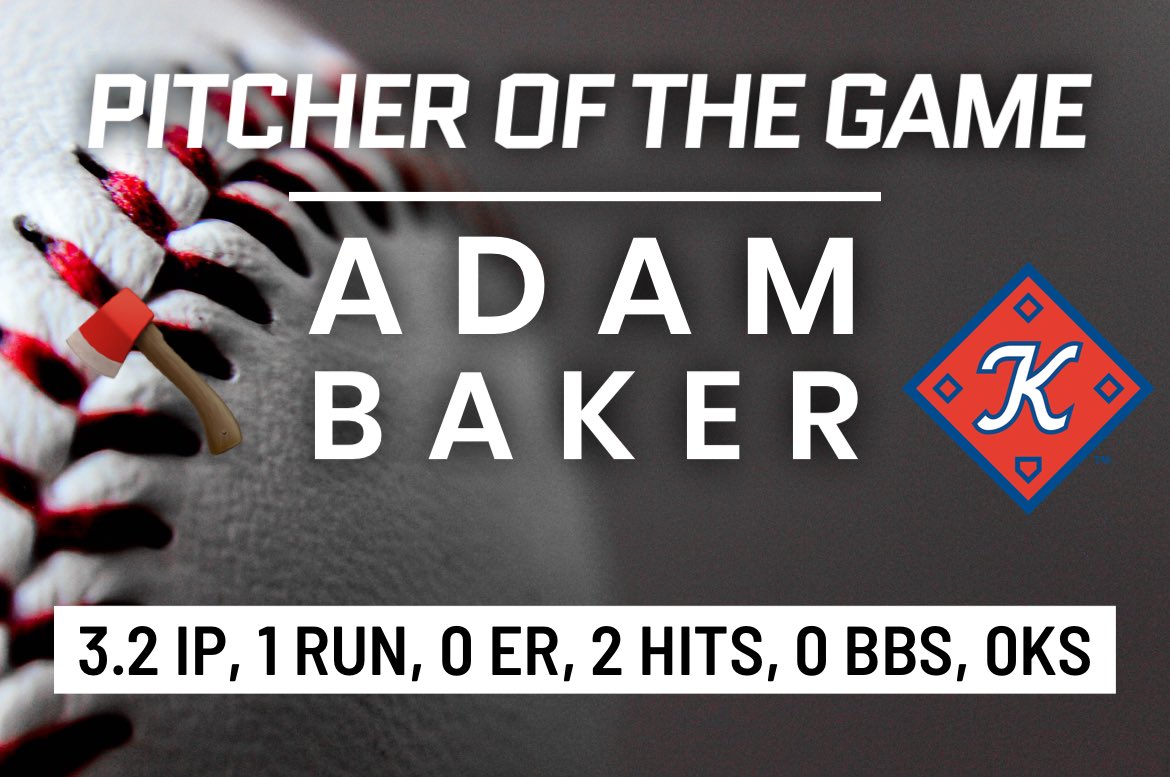 Mark Davis (@kptbaseballfan) on Twitter photo His first start of the season was spot on and worthy of the <a href="/KingsportAxmen/">Kingsport Axmen</a> Pitcher of the Game!
Congrats on a great outing, <a href="/adamrbakerr/">adam</a>! His first start of the season was spot on and worthy of the <a href="/KingsportAxmen/">Kingsport Axmen</a> Pitcher of the Game!
Congrats on a great outing, <a href="/adamrbakerr/">adam</a>!