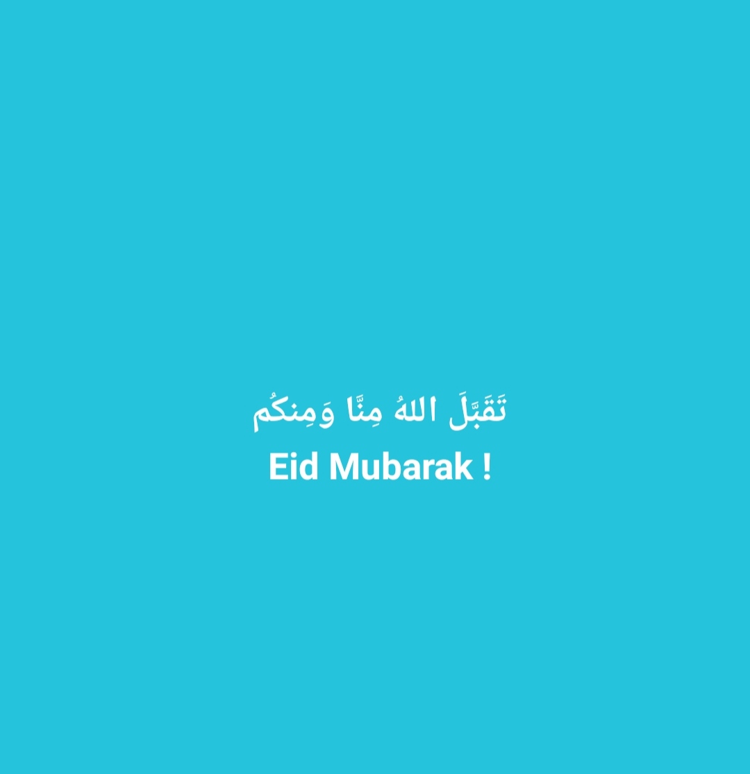 تَقَبَّلَ اللهُ مِنَّا وَمِنكُم

🐑Eid Mubarak! 🐑