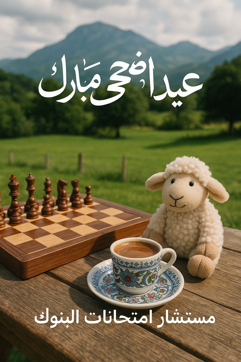 SHLEXAM's tweet image. كل سنة وإنتم طيبين بمناسبة عيد الأضحى المبارك 🐏🌙

مستشار امتحانات البنوك بيهنيكم بالعيد وبيتمنى لكم أيام كلها بركة ونجاح وسعادة.

يا رب العيد يكون بداية خير لكل اللي بيجتهد وبيسعى لحلمه 💪☕ ♟ 

#عيد_أضحى_مبارك #مستشار_امتحانات_البنوك