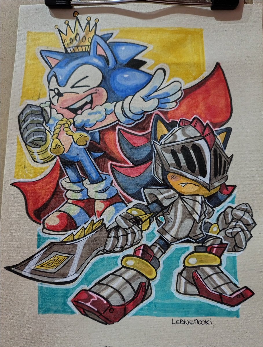 Arthur y Lancelot para <a href="/MorriganSheep/">Morrigan Sheep 🐑 🇨🇱 Crows 🐦‍⬛</a> 💕✨
#sonadow