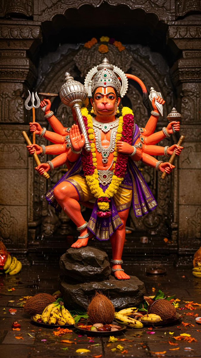 "Aarti Keeje Hanuman Lalaa ki 
Dusht Dalan Raghunath Kala ki.. "
Jai Bajrangbali!! Jai Shri Ram!!🙏🚩
Jai Shanidev Maharaj ki! 🙏🚩
Wishing everyone a blessed weekend. 🙏🌹🌹🌈🌹🌹💕