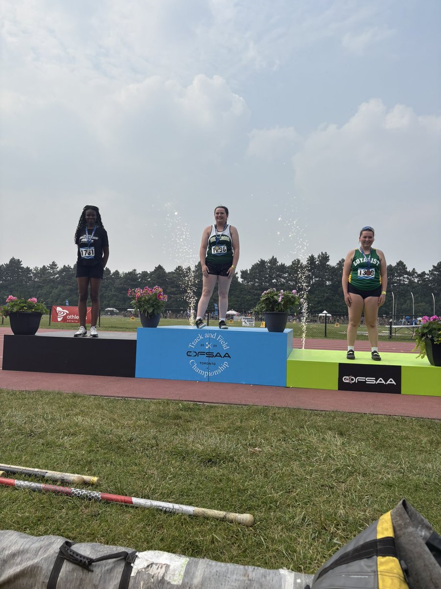 terrianndaniel's tweet image. Way to go, Paige! OFSAA Gold in shotput - you have worked so hard for this. Persistence wins. Thanks also to your coaches. 💚🩶. So proud of you.