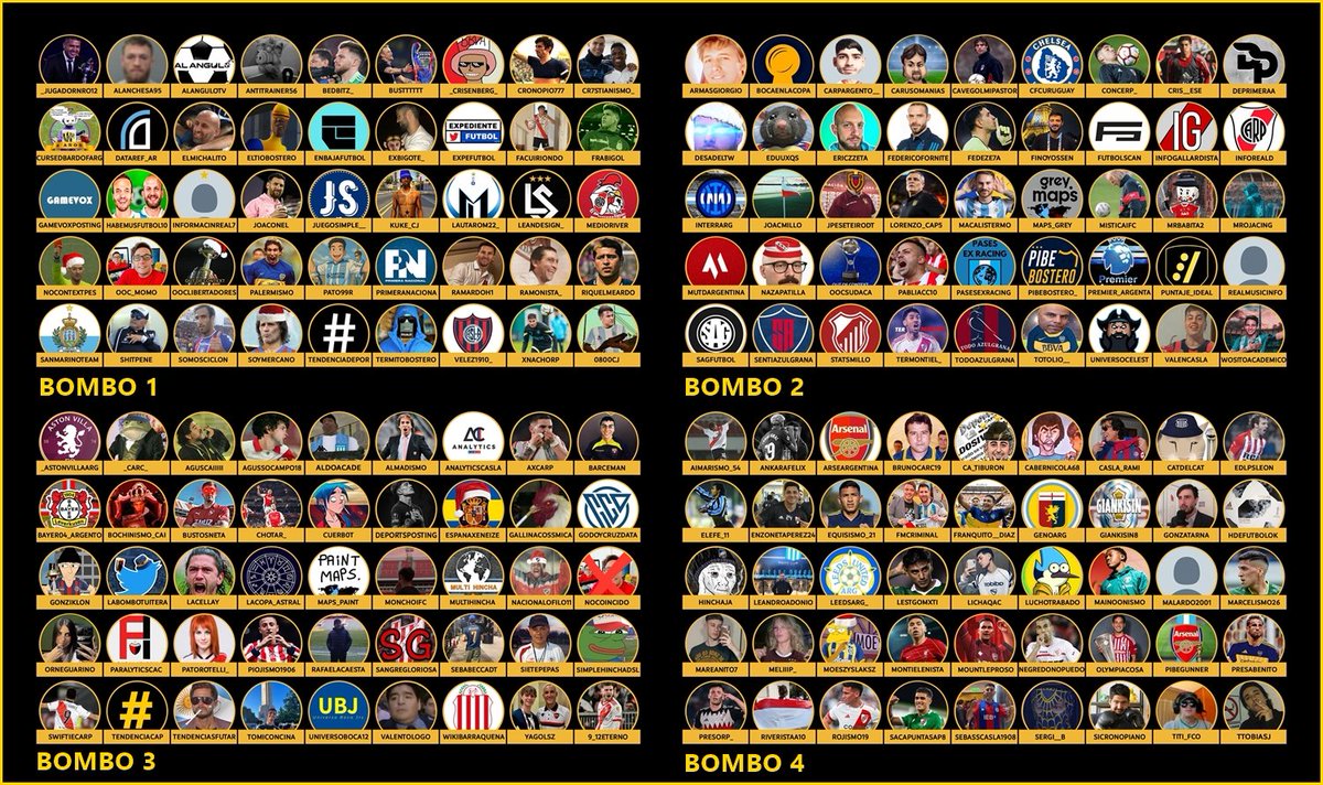 ✅ ¡BOMBOS CONFIRMADOS PARA EL MUNDIAL DE CUENTAS 2025! 🏆

El sorteo será transmitido esta noche en mi canal de Twitch twitch.tv/encu5futbol 👈
