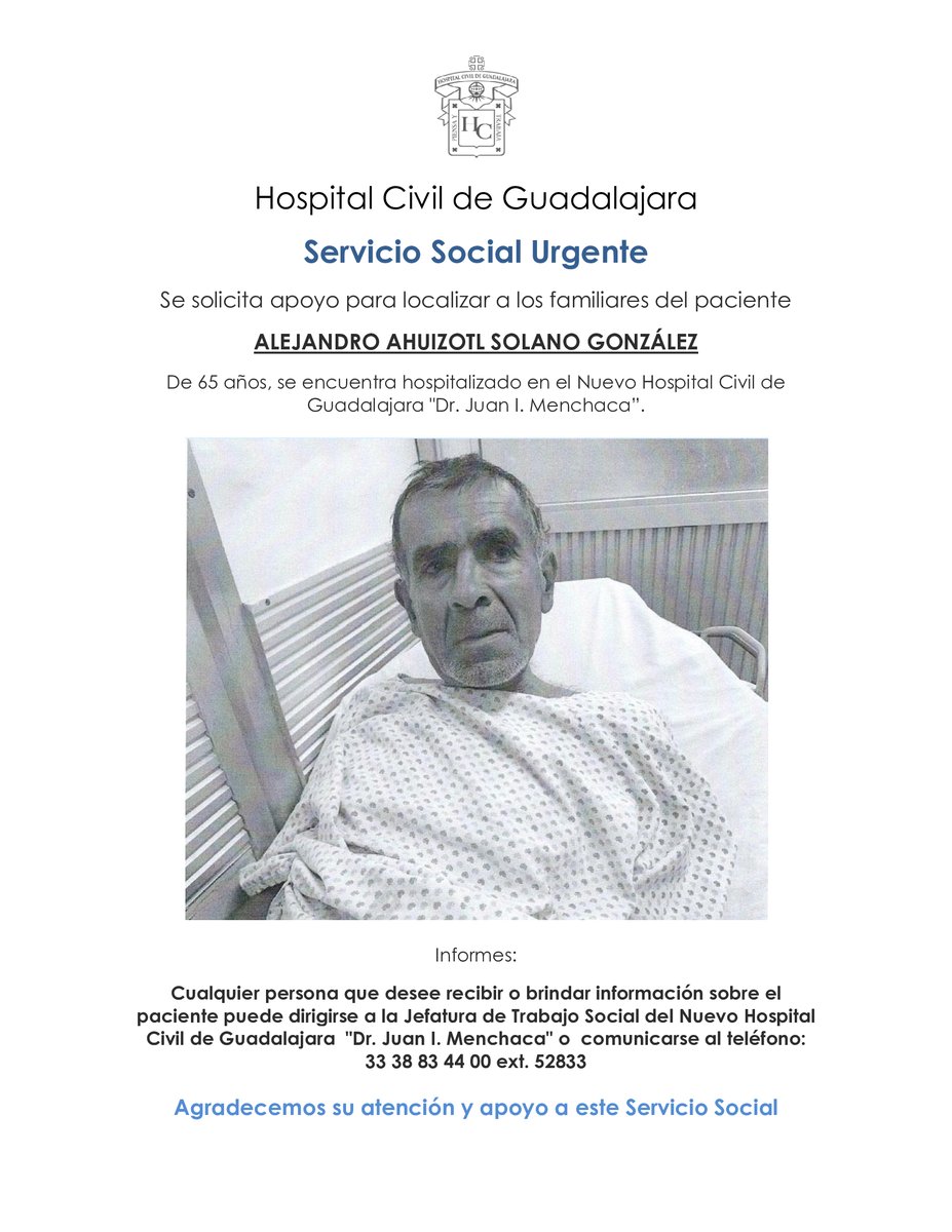 javierhoyos's tweet image. si conoces a sus familiares, informales , este es un servicio social urgente