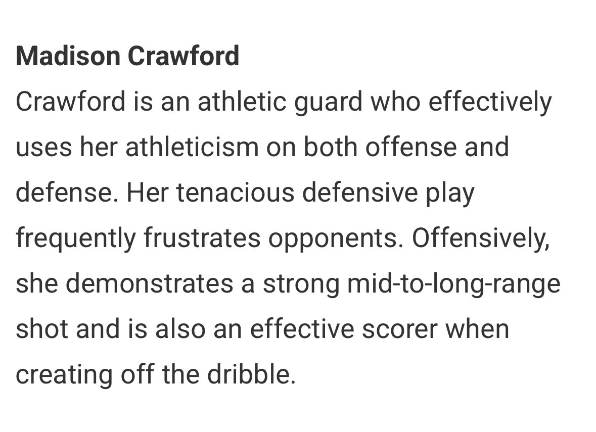 Madison Crawford ☄️ (@madi_crawford2) on Twitter photo Thanks <a href="/JrAllStarBB/">Jr. All-Star Girls Basketball</a> for LIVE Period Player Eval‼️#RecruitLSide
<a href="/UNProspects/">Mike Simmons</a> <a href="/SuddenEwbb/">Sudden Exposure</a> <a href="/justdailyhoops/">JUST EVERYDAY HOOPS🏀</a> <a href="/TheGirlsCircuit/">The Girls Circuit 🏀</a> <a href="/MajorMovezMedia/">Major Movez Media</a> <a href="/sportslifetalk/">Sportslifetalk Media🎙🎧</a> <a href="/TSSFORTWORTH/">Texas Savage Sports</a> <a href="/WorldExposureWB/">World Exposure Report Women’s Basketball</a> <a href="/PGHTexas/">Prep Girls Hoops Texas</a> <a href="/GradyMajors/">Grady Majors</a> <a href="/Ballislife/">Ballislife.com</a> <a href="/WoodsRecruiting/">Al Woods</a> <a href="/AYSABasketball/">AmericanYouthSportsAssociation (AYSA)</a> <a href="/CofCWBB/">Charleston Women’s Hoops</a> <a href="/HoopJunkie2/">Hoop Junkie</a> Thanks <a href="/JrAllStarBB/">Jr. All-Star Girls Basketball</a> for LIVE Period Player Eval‼️#RecruitLSide
<a href="/UNProspects/">Mike Simmons</a> <a href="/SuddenEwbb/">Sudden Exposure</a> <a href="/justdailyhoops/">JUST EVERYDAY HOOPS🏀</a> <a href="/TheGirlsCircuit/">The Girls Circuit 🏀</a> <a href="/MajorMovezMedia/">Major Movez Media</a> <a href="/sportslifetalk/">Sportslifetalk Media🎙🎧</a> <a href="/TSSFORTWORTH/">Texas Savage Sports</a> <a href="/WorldExposureWB/">World Exposure Report Women’s Basketball</a> <a href="/PGHTexas/">Prep Girls Hoops Texas</a> <a href="/GradyMajors/">Grady Majors</a> <a href="/Ballislife/">Ballislife.com</a> <a href="/WoodsRecruiting/">Al Woods</a> <a href="/AYSABasketball/">AmericanYouthSportsAssociation (AYSA)</a> <a href="/CofCWBB/">Charleston Women’s Hoops</a> <a href="/HoopJunkie2/">Hoop Junkie</a>