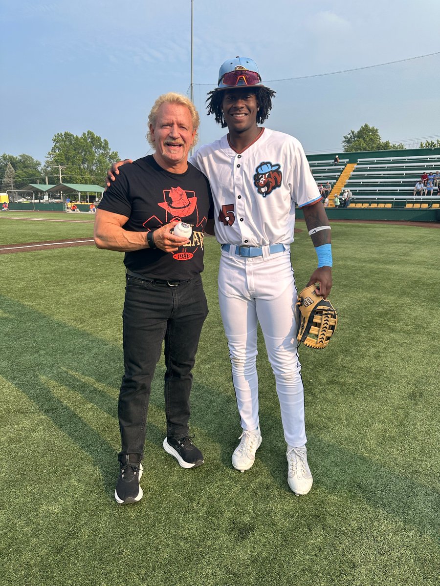 Quincy Doggy Paddlers (@paddlersball) on Twitter photo Thank you <a href="/RealJeffJarrett/">Jeff Jarrett</a> for coming out and throwing a STRIKE of a first pitch! ⚾️
#InaugrowlSeason Thank you <a href="/RealJeffJarrett/">Jeff Jarrett</a> for coming out and throwing a STRIKE of a first pitch! ⚾️
#InaugrowlSeason