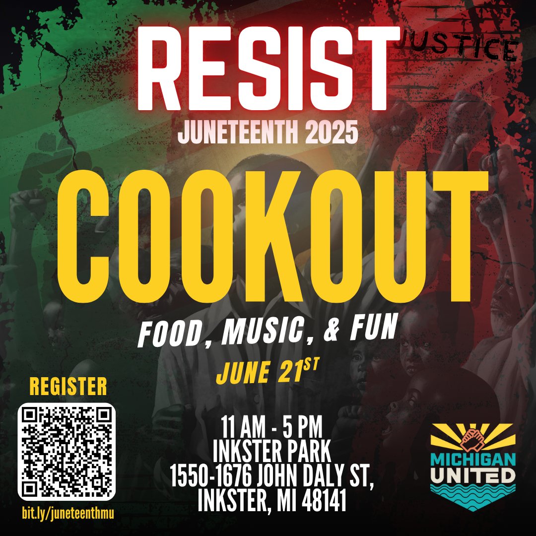Juneteenth is around the corner and we have an action packed week of resistance planned! Starting off with our Resistance Summit on June 13th and ending with a community cookout on June 21st! Make plans to beat us there in celebration on the road for Justice for all! 🔥