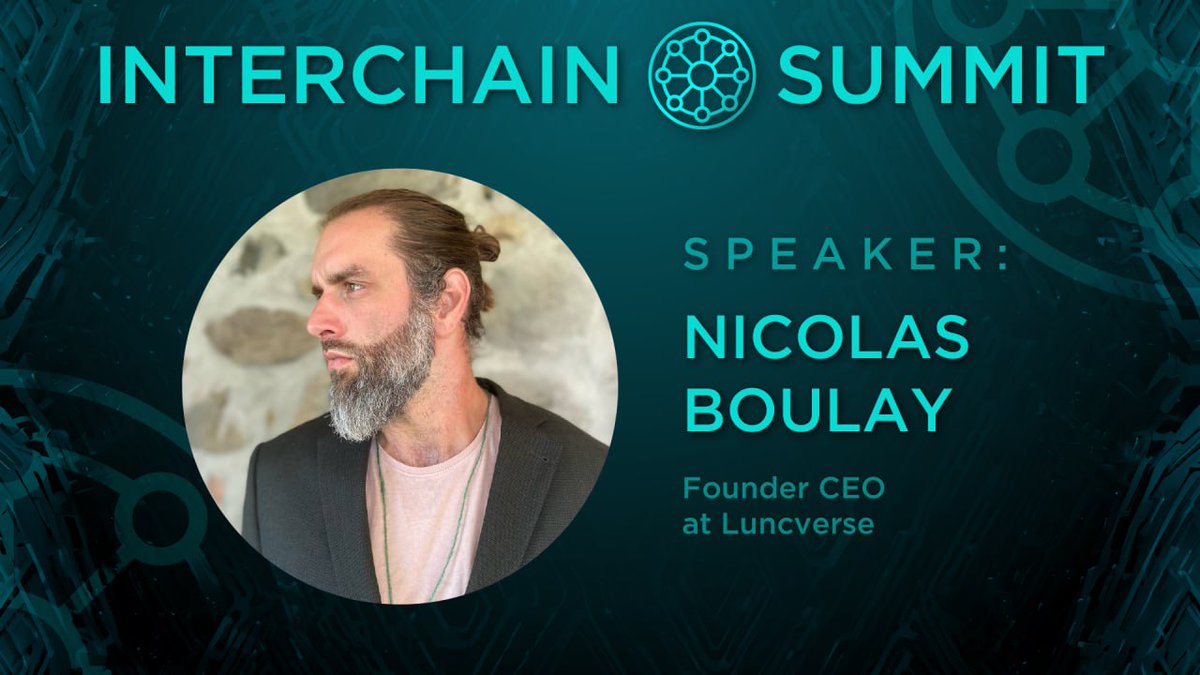 🇩🇪 Berlin, Germany
🗓️ June, 20-21
Registration: lu.ma/9h3zalw8

Nicolas Boulay <a href="/NicolasBoulay/">Nicolas Boulay</a> - Founder and CEO
at <a href="/LUNCMetaverse/">LUNCVERSE</a> - will be a speaker of the InterChain Summit!
🦾💜⚛️