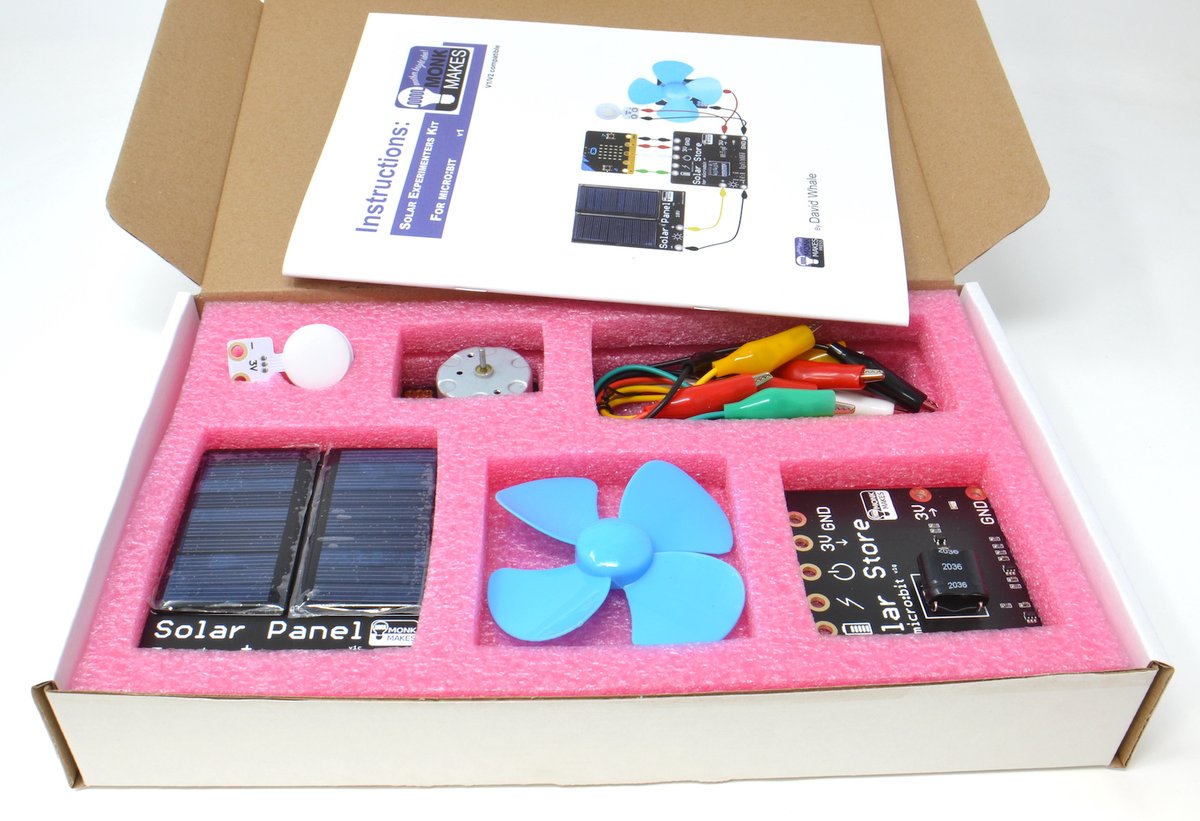Our Solar Experiments's kit for micro:bit is a great way of learning about renewable energy. But it works best when there is some sun! monkmakes.com/mb_solar.html