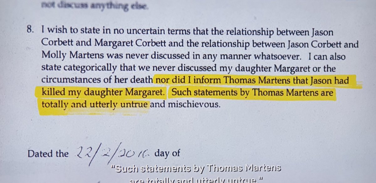 🚻 XX (@irish_voice) on Twitter photo #ADeadlyAmericanMarriage Tom Martens lies, part 5,389: Jason's first wife Mag's father makes a statement on his deathbed, to counter Tom Martens lies. None of them ever said Jason killed Mags, Tom, you utter, utter, pathological liar. <a href="/mybrotherjason/">@Jasoncorbettsjourney</a> #ADeadlyAmericanMarriage Tom Martens lies, part 5,389: Jason's first wife Mag's father makes a statement on his deathbed, to counter Tom Martens lies. None of them ever said Jason killed Mags, Tom, you utter, utter, pathological liar. <a href="/mybrotherjason/">@Jasoncorbettsjourney</a>