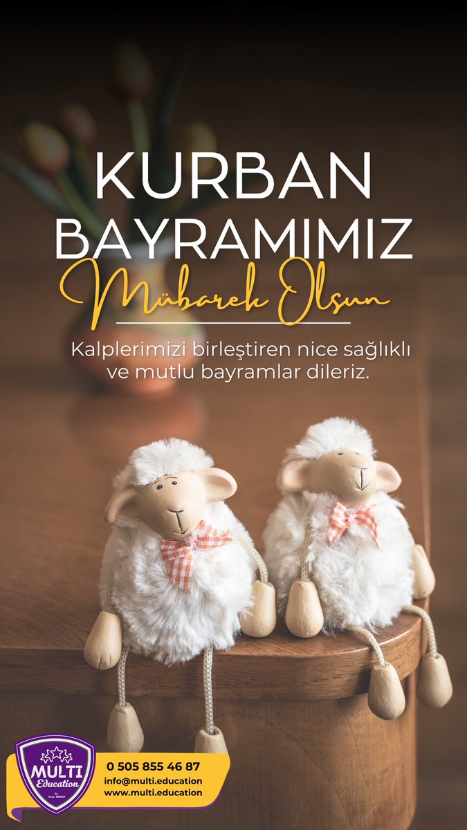 Eğitimle büyüyen, sevgiyle güçkenen bir gelecek için çalışmaya devam ediyoruz. 

Tüm öğrencilerimizin, ailelerinin ve eğitim yolculuğumuza eşlik eden tüm paydaşlarımızın Kurban Bayramı kutlu olsun. 💐💫

#MultiEducation