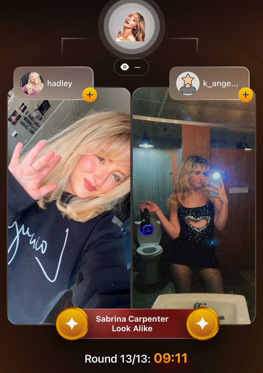 PagentApp's tweet image. I think we all know who’s giving sabrina
