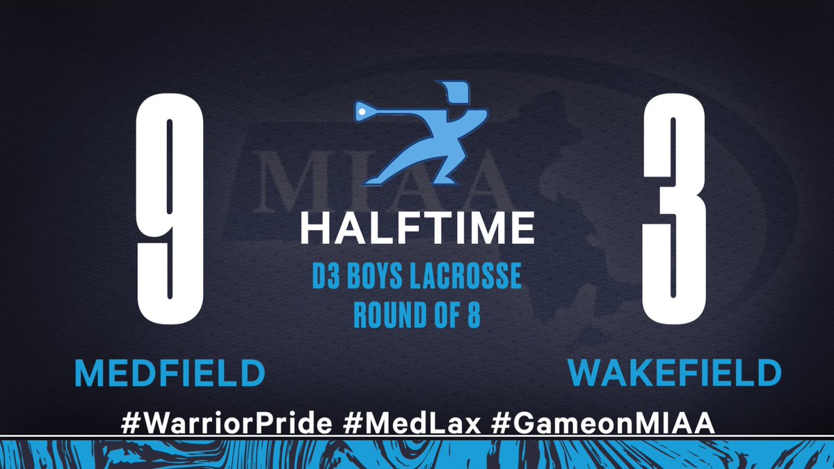 Medfield Athletics (@medfieldad) on Twitter photo D3 <a href="/MIAA033/">MIAA</a> Boys Lacrosse 🥍 Rd of 8:
<a href="/Med_Lax/">Medfield HS Lacrosse</a> (#1) vs. <a href="/WMHS_Warriors/">Wakefield Athletics</a> (#8)
<a href="/coachmace/">Michael Mason</a> <a href="/TVLSportsMa/">TVL Sports Updates</a> <a href="/HometownWeekly/">Hometown Weekly</a> <a href="/MetroWestSports/">Daily News Sports</a> <a href="/GlobeSchools/">Boston Globe Schools</a> <a href="/BostonHeraldHS/">Danny Ventura</a> <a href="/BConn63/">Brendan Connelly</a> <a href="/TrevorHass/">Trevor Hass</a> D3 <a href="/MIAA033/">MIAA</a> Boys Lacrosse 🥍 Rd of 8:
<a href="/Med_Lax/">Medfield HS Lacrosse</a> (#1) vs. <a href="/WMHS_Warriors/">Wakefield Athletics</a> (#8)
<a href="/coachmace/">Michael Mason</a> <a href="/TVLSportsMa/">TVL Sports Updates</a> <a href="/HometownWeekly/">Hometown Weekly</a> <a href="/MetroWestSports/">Daily News Sports</a> <a href="/GlobeSchools/">Boston Globe Schools</a> <a href="/BostonHeraldHS/">Danny Ventura</a> <a href="/BConn63/">Brendan Connelly</a> <a href="/TrevorHass/">Trevor Hass</a>