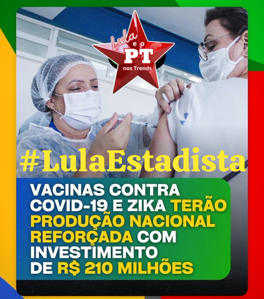 <a href="/josehenriquefb/">José Henrique Fernandes Borges</a> Tem vacina para tod@s. 
LULA LENDA MUNDIAL 
#LulaEstadista