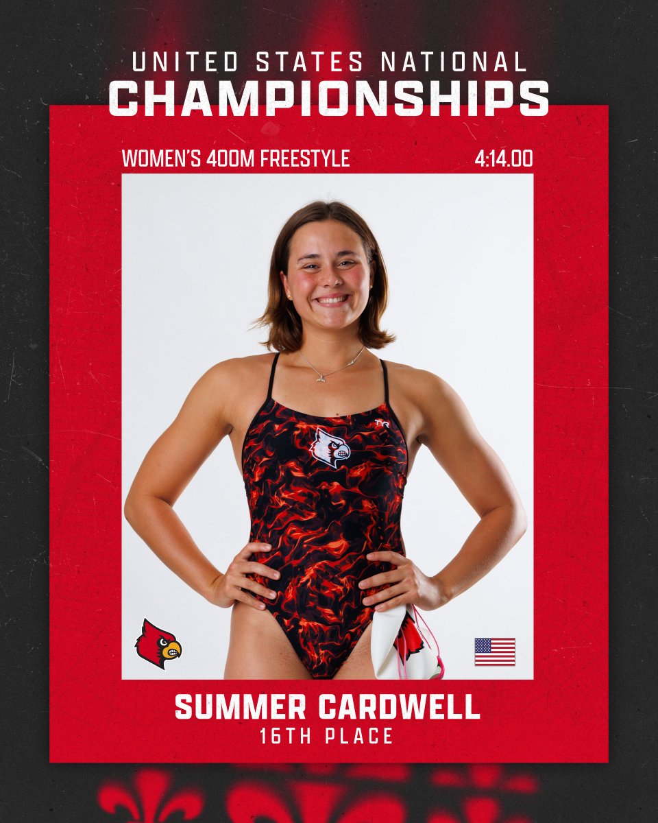 Getting it done in the B Final 👏

Summer Cardwell finishes 16th in the 400 Free with a season best time of 4:14!

#GoCards