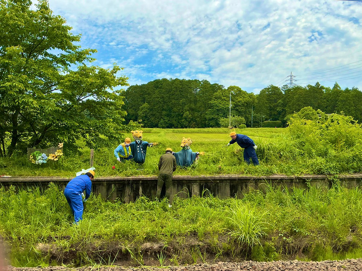OHMI_railway's tweet image. おはコンです🦊

昨日、朝日野駅に設置しているかかしのまわりの草刈りを実施しました❗️

暑い中でしたがメンバーが頑張ってくれました♪

#みらいファクトリー #BB脱出プロジェクト