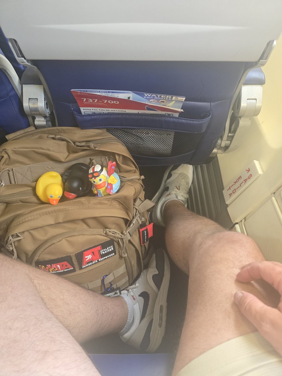 Ed Strapp (@strappatc) on Twitter photo The adventure continues after another amazing day of Training for the <a href="/EmergencySports/">Sports Medicine Emergency Management</a> ducks! Now we head home for the <a href="/mata/">alexis gutierrez</a> state meeting tomorrow!
Let the adventures continue!
<a href="/SouthwestAir/">Southwest Airlines</a> LUV with exit row magic!
<a href="/dcatc1/">DARRYL CONWAY</a> <a href="/DrKonin/">Dr. Jeff Konin</a> <a href="/caseypaulkATC/">Casey Paulk</a> The adventure continues after another amazing day of Training for the <a href="/EmergencySports/">Sports Medicine Emergency Management</a> ducks! Now we head home for the <a href="/mata/">alexis gutierrez</a> state meeting tomorrow!
Let the adventures continue!
<a href="/SouthwestAir/">Southwest Airlines</a> LUV with exit row magic!
<a href="/dcatc1/">DARRYL CONWAY</a> <a href="/DrKonin/">Dr. Jeff Konin</a> <a href="/caseypaulkATC/">Casey Paulk</a>