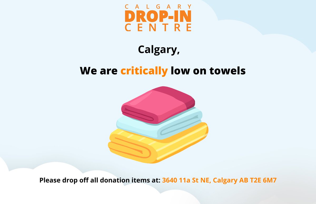 We need your help Calgary! We are currently critically low on towels and we need your help.

Please donate all items to our donation center at 3640 11a St NE, Calgary, AB T2E 6M7.

Click below to see our most critical needs.
amazon.ca/hz/wishlist/ls…